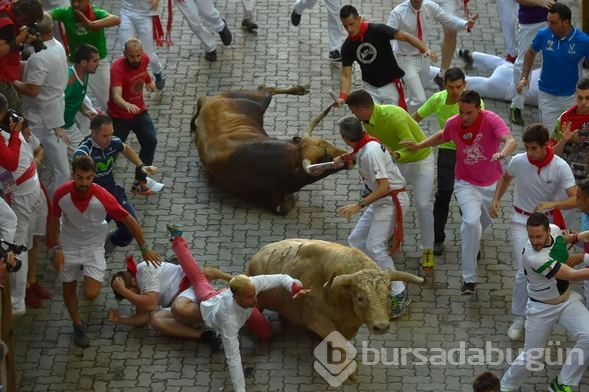 San Fermin Festivali'nde 10 kişi yaralandı
