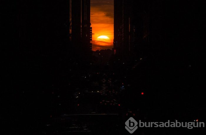 New York da gün batımı "Manhattanhenge"