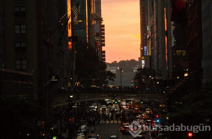 New York da gün batımı "Manhattanhenge"