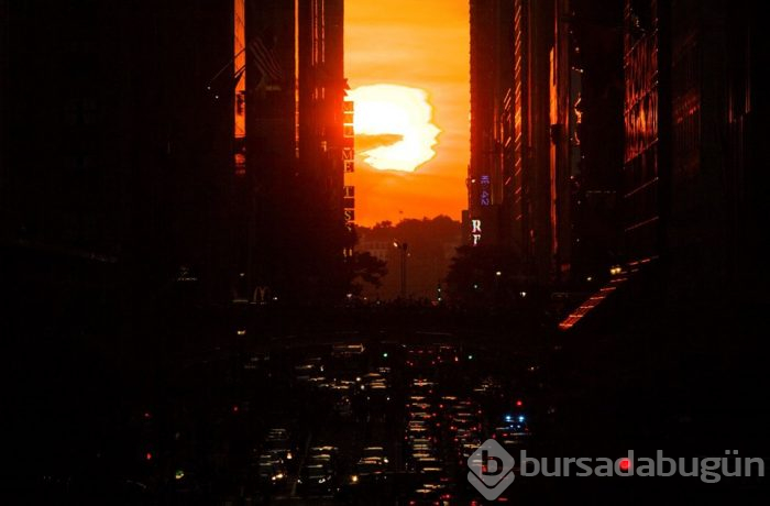 New York da gün batımı "Manhattanhenge"