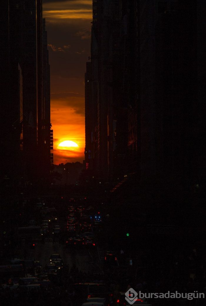 New York da gün batımı "Manhattanhenge"