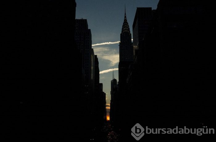 New York da gün batımı "Manhattanhenge"