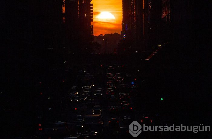 New York da gün batımı "Manhattanhenge"