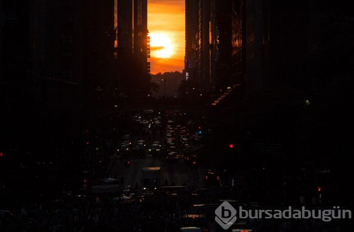 New York da gün batımı "Manhattanhenge"