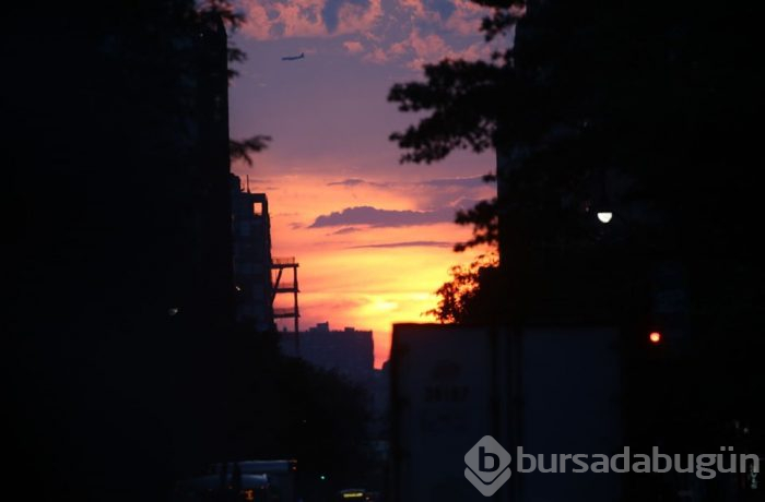New York da gün batımı "Manhattanhenge"