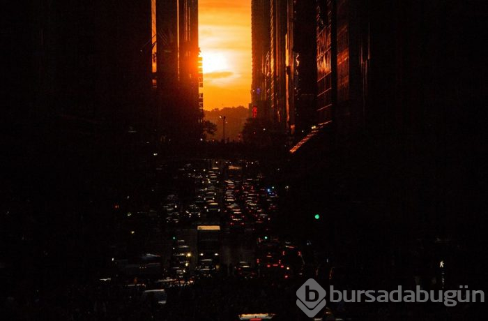 New York da gün batımı "Manhattanhenge"