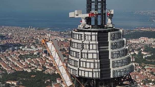 2 yıl sonra Küçük Çamlıca TV-Radyo Kulesi böyle görüntülendi!
