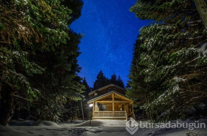 Uludağ'ın orman köşklerinde tatil keyfi