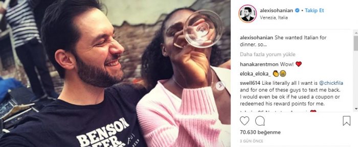 Serena Williams'ın canı İtalyan yemeği istedi, eşi Alexis Ohanian Venedik'e götürdü