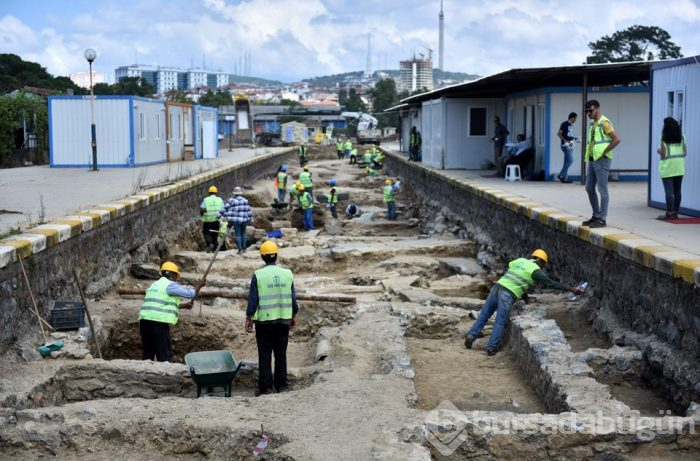 İşte Haydarpaşa'da çıkan tarihi kalıntılar