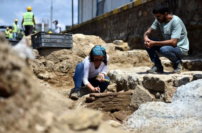 İşte Haydarpaşa'da çıkan tarihi kalıntılar