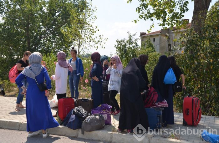 Seyir halindeki otobüste yangın
