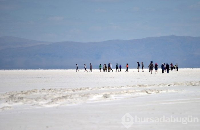 Flamingo cenneti Tuz Gölü'ne turist akını