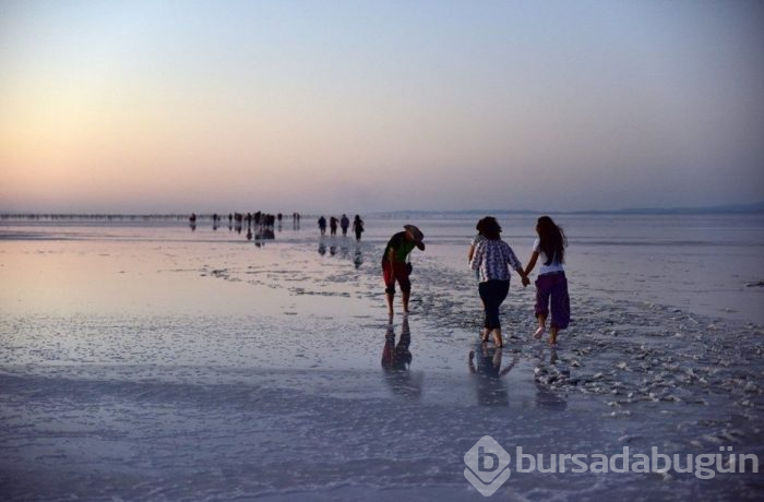 Flamingo cenneti Tuz Gölü'ne turist akını