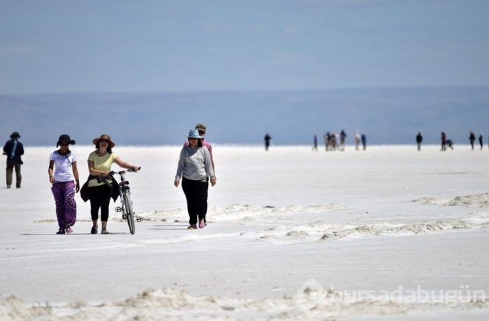 Flamingo cenneti Tuz Gölü'ne turist akını