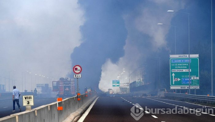 İtalya'da otoyolda tanker patladı: 2 ölü, 70 yaralı