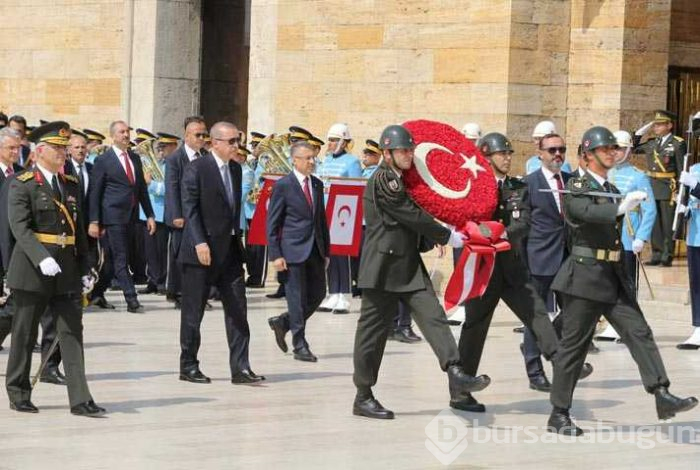 Büyük Zaferin 96'ncı yılı kutlamaları kapsamında ilk tören Anıtkabir'de düzenlendi