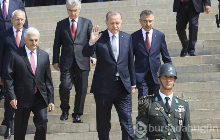 Büyük Zaferin 96'ncı yılı kutlamaları kapsamında ilk tören Anıtkabir'de düzenlendi