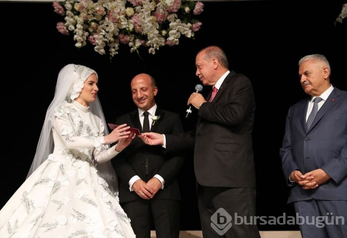 Cumhurbaşkanı Erdoğan ve TBMM Başkanı Yıldırım nikah şahidi oldu