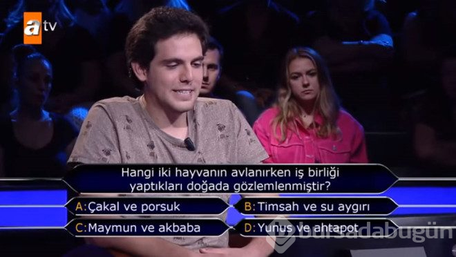 Kim milyoner olmak ister: Hangi hayvan avlanırken iş birliği yapar 60.000TL'lik soru