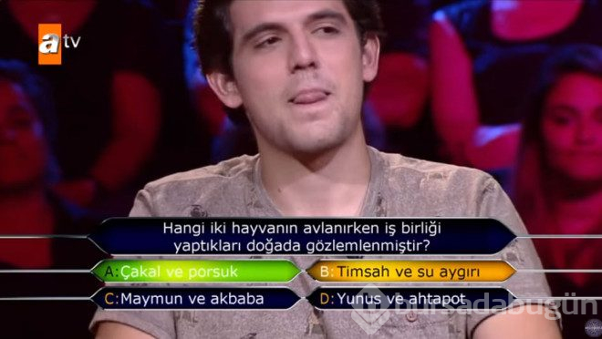 Kim milyoner olmak ister: Hangi hayvan avlanırken iş birliği yapar 60.000TL'lik soru