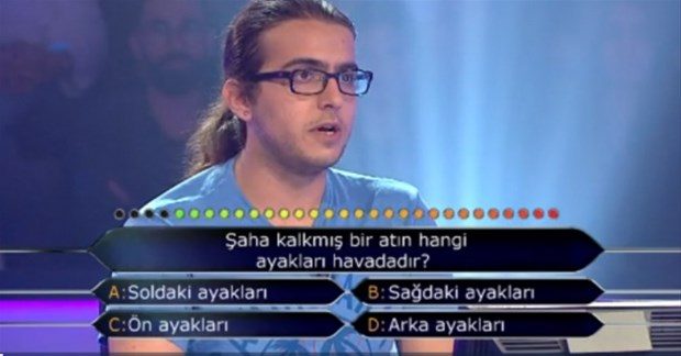1 milyonluk soruyu gördü!