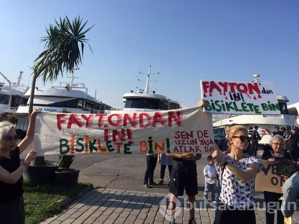 Büyükada'da fayton protestosu
