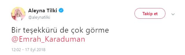 Ünlü şarkıcı Aleyna Tilki ile Emrah Karaduman barıştı

