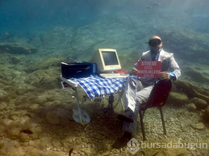 Fethiye'de günlük hayatlarını mavi suların derinliklerine taşıdılar...