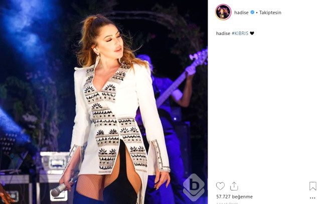 Ünlü şarkıcı Hadise, dekolteli beyaz elbisesiyle göz kamaştırdı!
