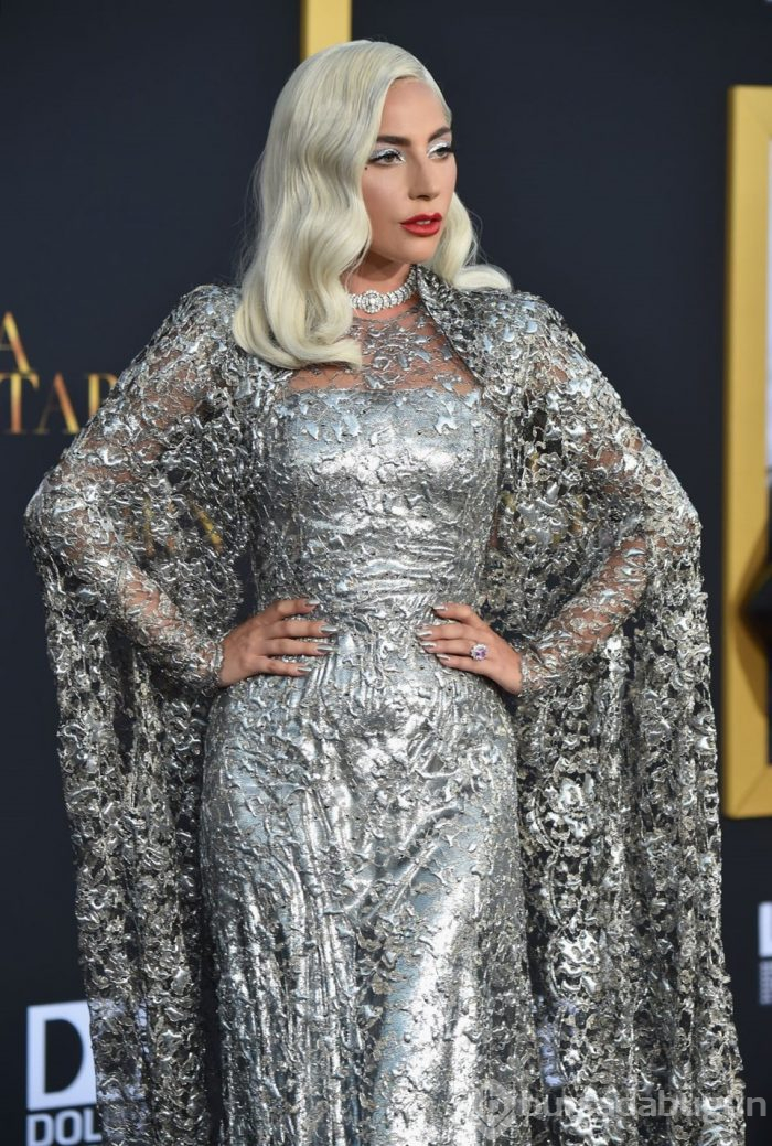 Lady Gaga'nın gümüş şıklığı