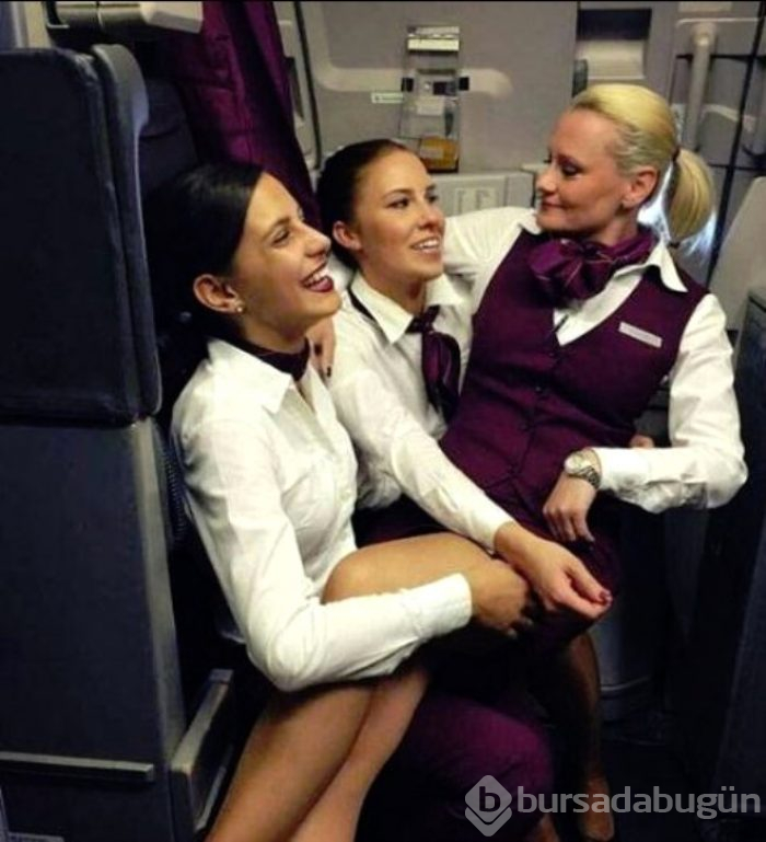 Hosteslerin havadaki çılgın halleri