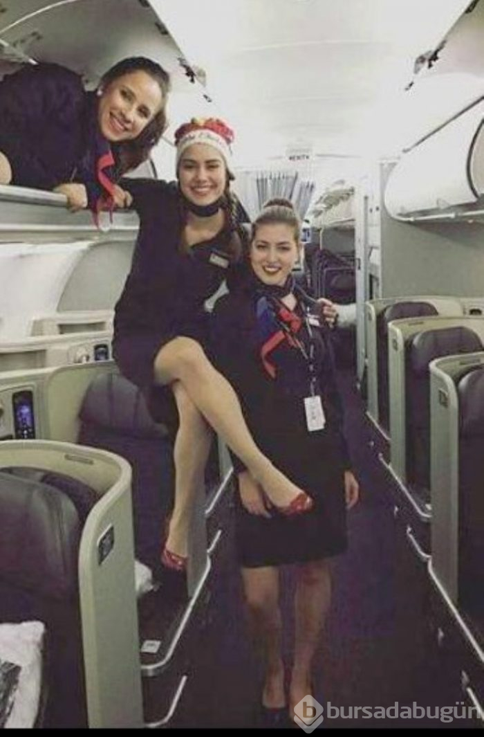 Hosteslerin havadaki çılgın halleri