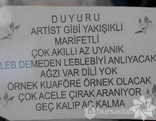 Bu ilanlar çok komik!
