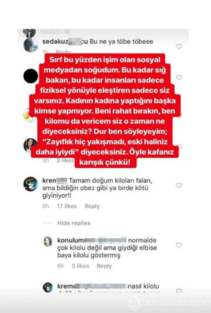 Buse Terim'e bir destek de Burcu Esmersoy'dan...
