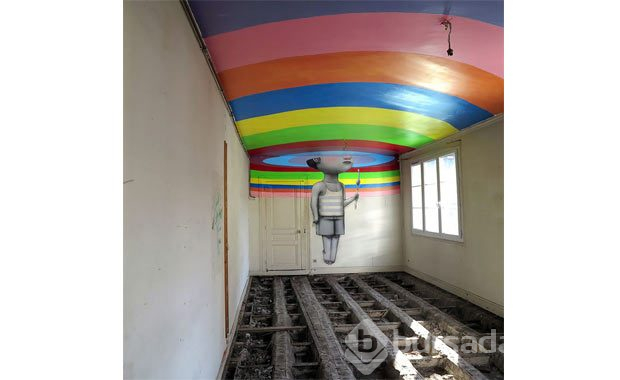 Sıkıcı binaları sanata dönüştürdü
