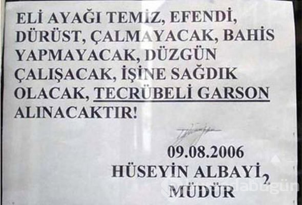 Yurdum insanından en ilginç ilanlar
