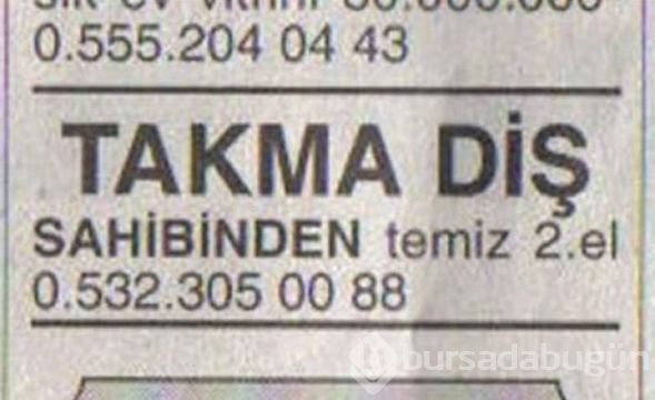 Yurdum insanından en ilginç ilanlar
