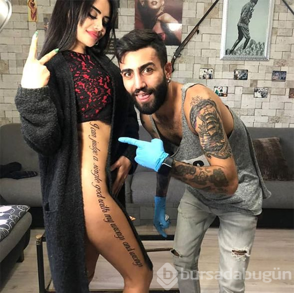 Naz Mila'nın dövmesi olay oldu
