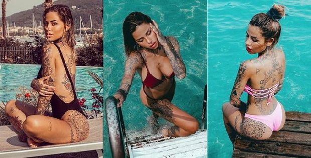 Sergio Agüero'nun yanındaki dövmeli güzel Zoe Cristofoli
