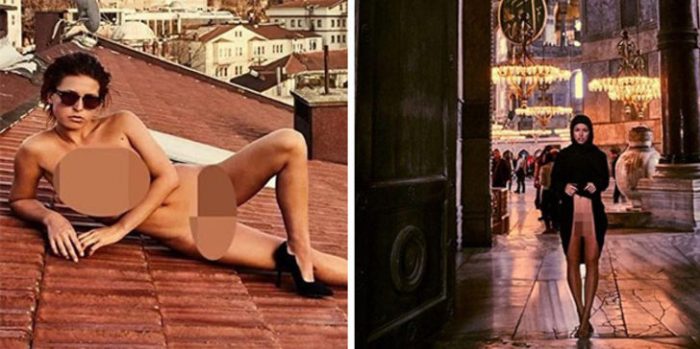 Ayasofya'da çıplak poz veren manken konuştu
