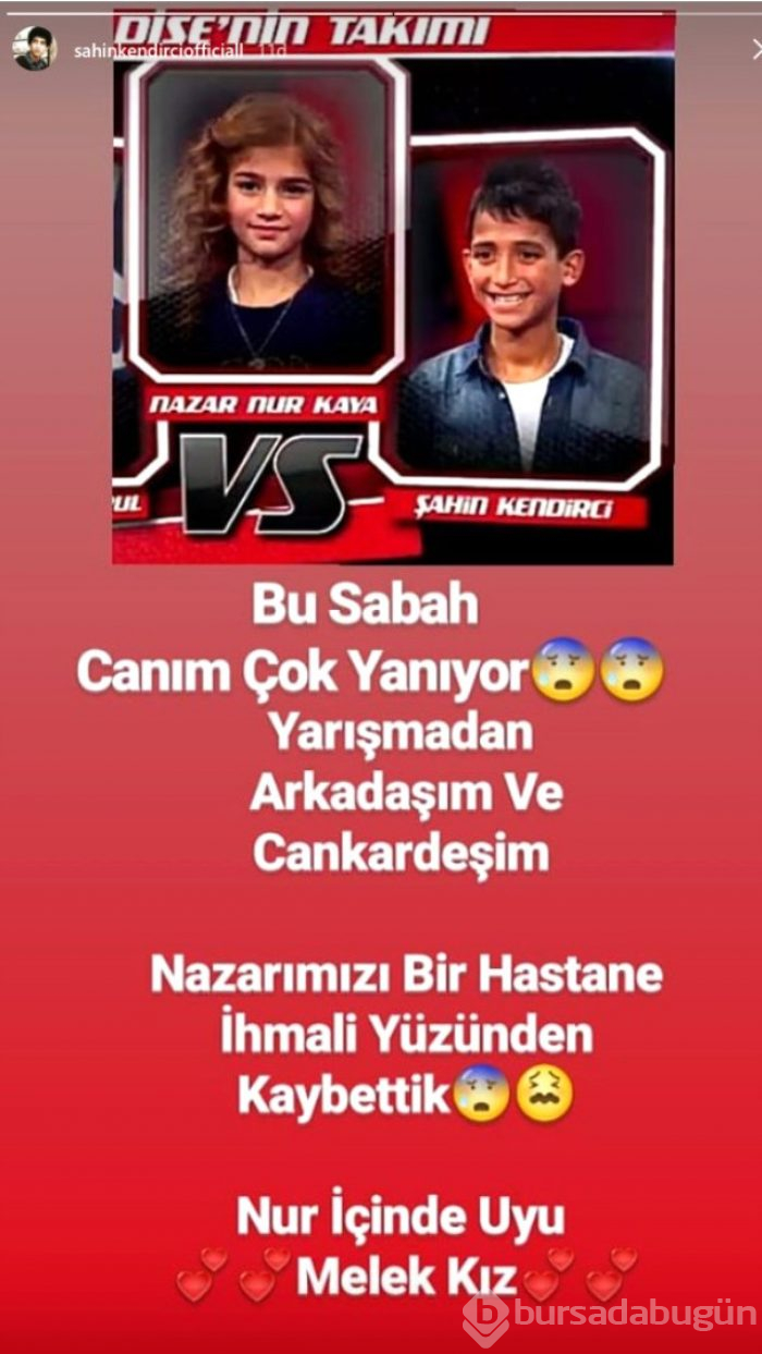 Son dakika: O Ses Çocuklar yarışmacısı Nazar Nur Kaya hayatını kaybetti (Acı haberi Şahin Kendirci duyurdu)
