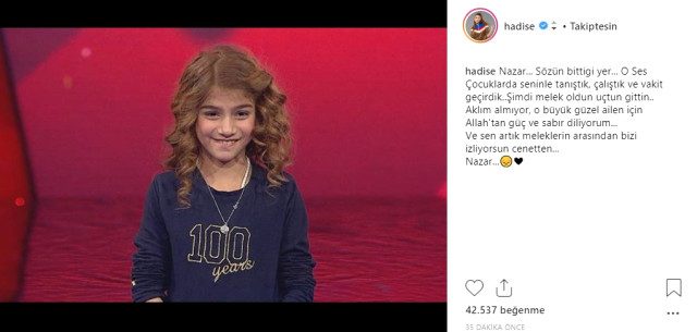 O ses çocuklar yarışmasında hayatını kaybeden Nazar Nur Kaya'nın ölümü herkesi yasa boğdu