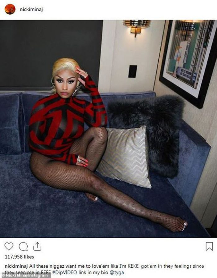 Nicki Minaj klip çekiminden cesur anları paylaştı!
