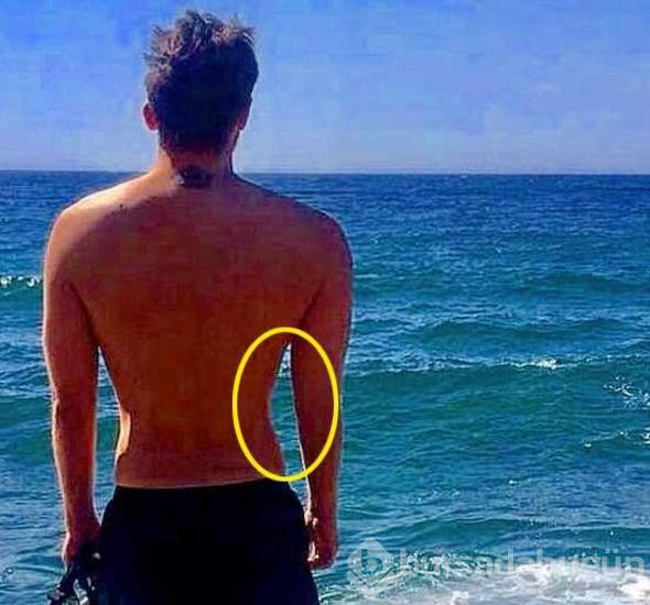 Göbek deliğindeki ayrıntı gözden kaçmadı
