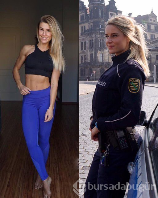 İşi gücü bıraktı! Almanya'nın en çekici polisi dünyayı geziyor!
