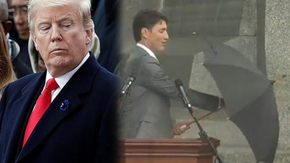 Justin Trudeau'dan Trump'a 'yağmur' göndermesi
