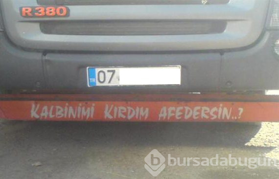 Şaşırtan araç arkası yazıları
