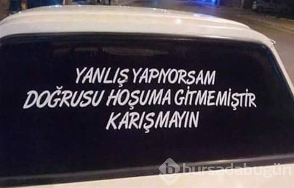 Şaşırtan araç arkası yazıları
