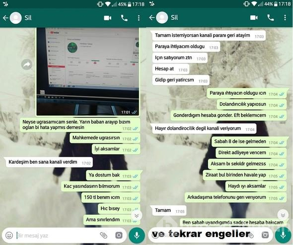 Dolandırıcıyı yakaladığını iddia etti, Whatsapp konuşmaları şaşkına çevirdi

